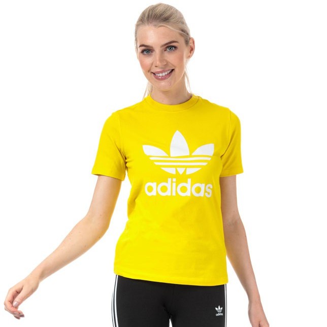 ADIDAS CHÍNH HÃNG - Áo thun nữ vàng Adidas - ED7495