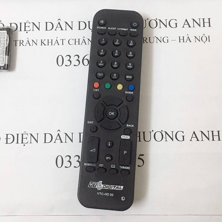 Điều khiển VTC-HD 02 đời Mới cho đầu kỹ thuật số TvBox. (Mẫu số 4)