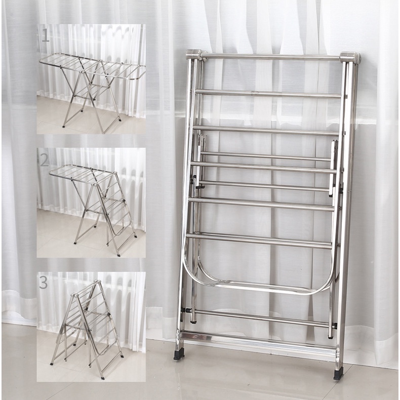 Giàn phơi đồ inox xếp gọn NIKITA 818ABX có bánh xe
