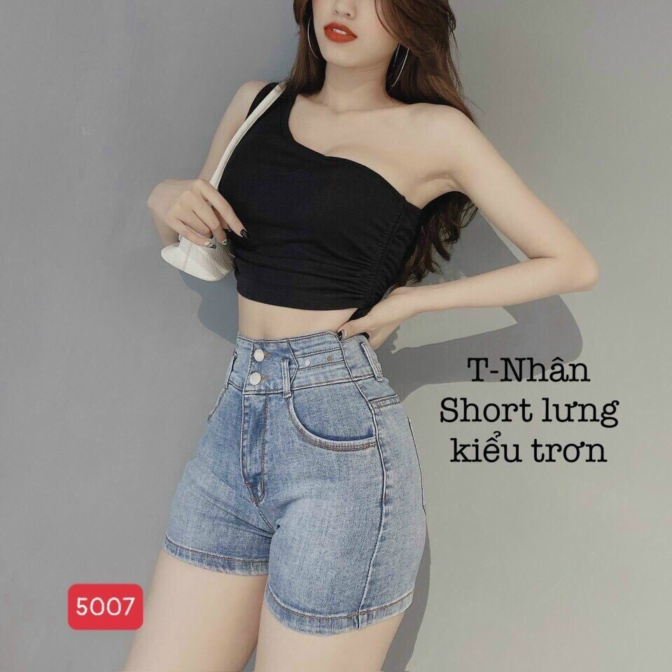 Quần short jean nữ lưng cao King168 , quần short nữ cao cấp YT06