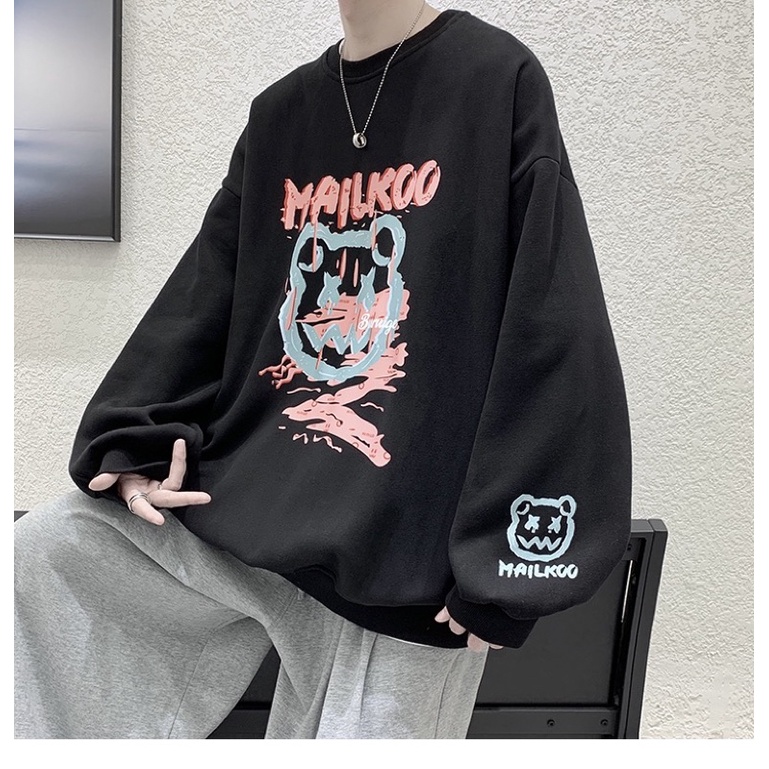 Áo hoodie nỉ cotton loại dày - áo sweater in hình hotrend -A8 | BigBuy360 - bigbuy360.vn