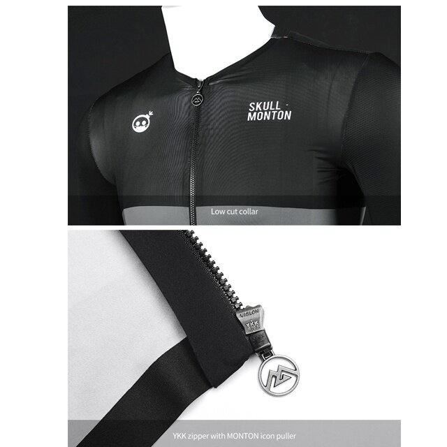 Monton MENS Tay Ngắn Đi Xe Đạp Mặt Nạ Đen