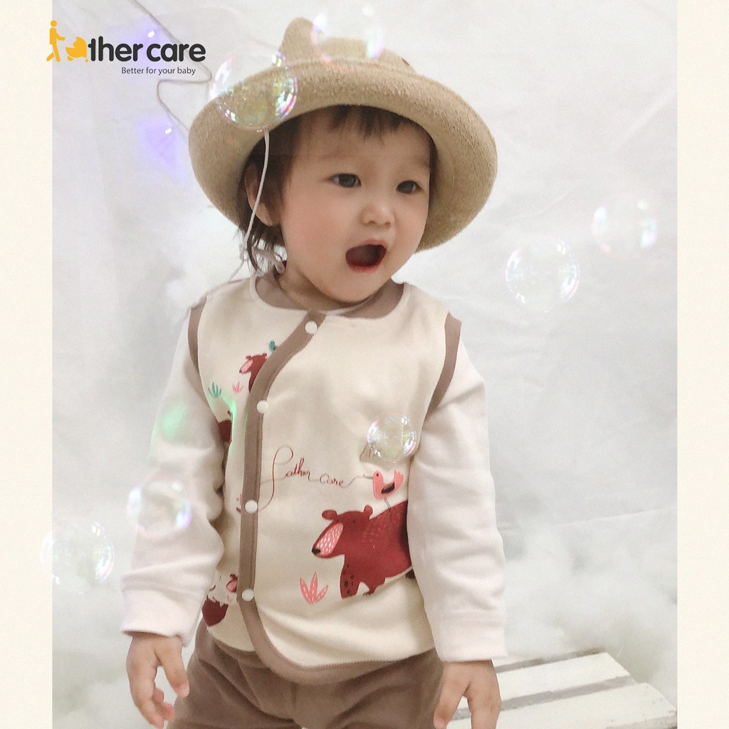 Áo Ghi lê trẻ em FatherCare nỉ - Gấu (Họa tiết - Trơn) FC899