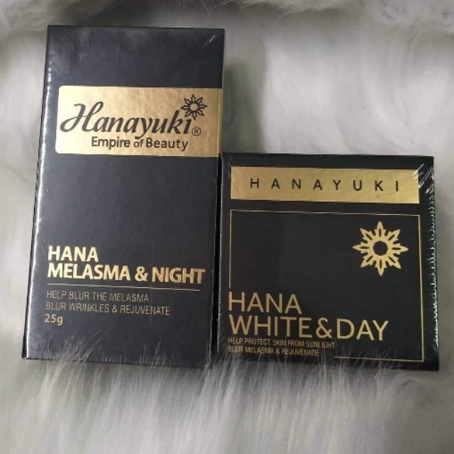 Bộ Đôi Mờ Thâm Sạm Nám Tàn Nhang Hanayuki ( HANAYUKI MELASMA NIGHT + HANA WHITE DAY)đ