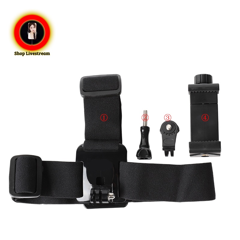 Dây đai đeo điện thoại - đai đeo điện thoại trên đầu làm camera hành trình du lịch phượt...