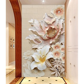 Tranh dán tường   VTC Hoa mẫu đơn UD0363 kim sa