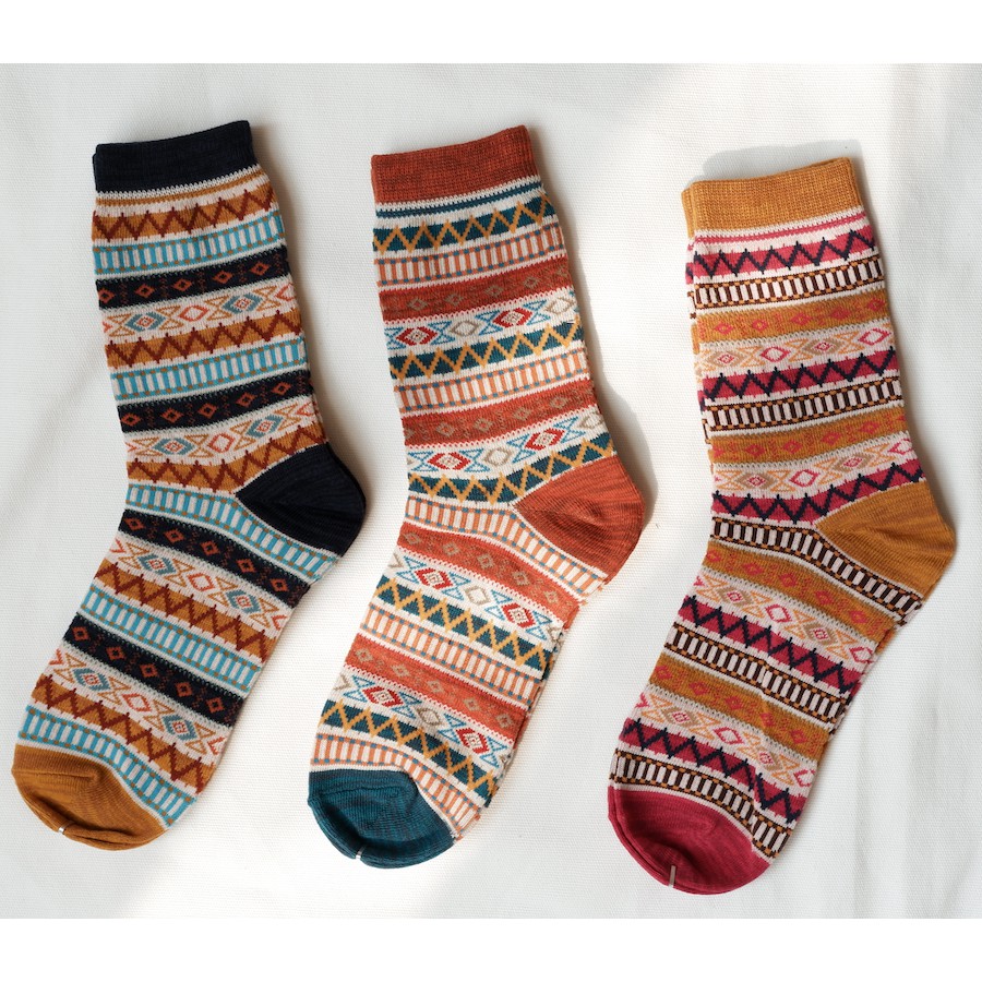 Vớ thổ cẩm dày dặn Warm