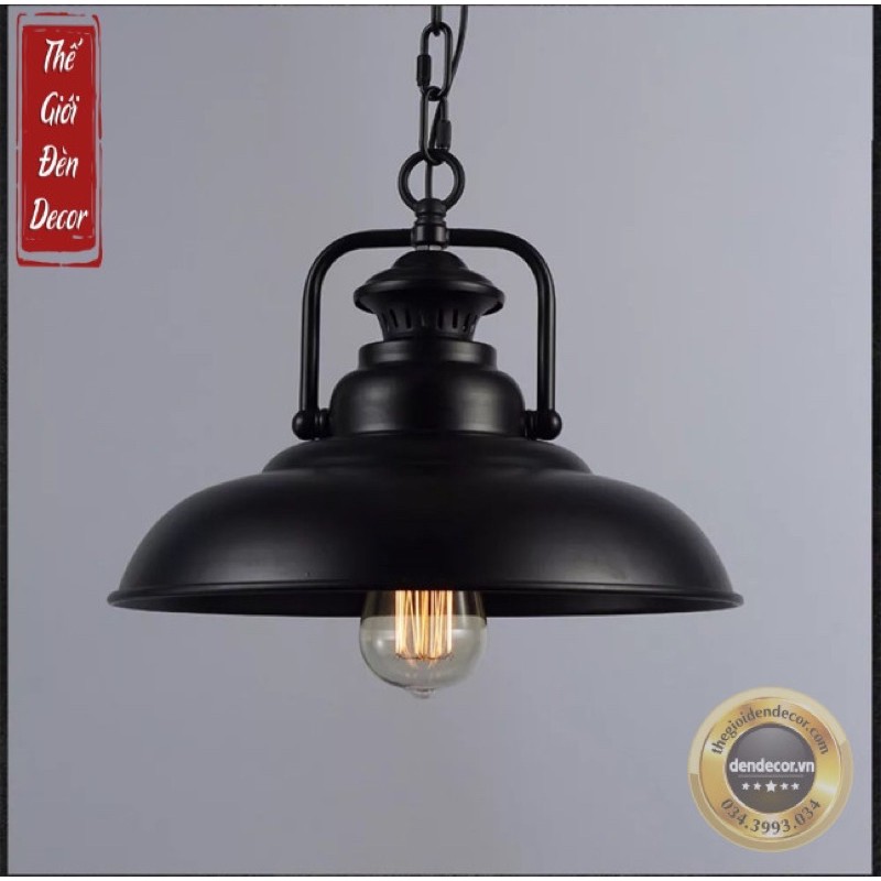 Chao đèn thả cổ điển T064 , đèn thả quầy bar phong cách retro D320 kèm dây xích sắt
