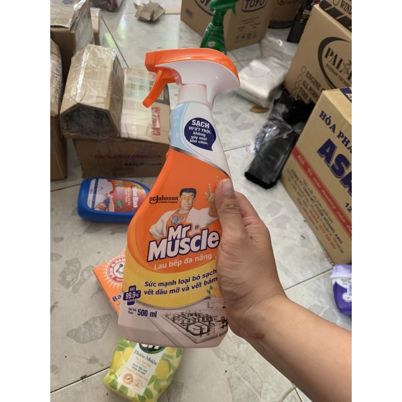 Lau bếp đa năng diệt khuẩn 99% Mr Muscle 500ml