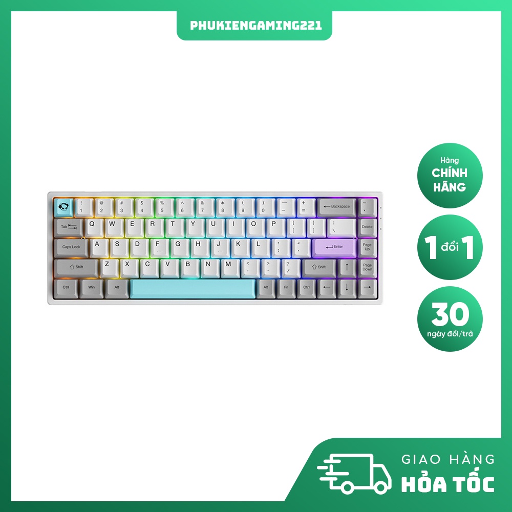 Bàn Phím Cơ Máy Tính Không Dây - AKKO 3068B Silent (Bluetooth 5.0 / Wireless 2.4Ghz / Hotswap)