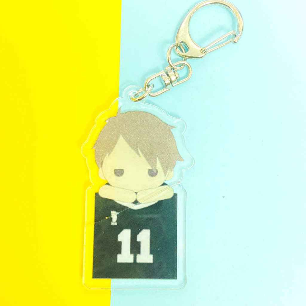 ( Mica trong acrylic ) Móc khóa HAIKYUU! ver ĐỒNG PHỤC Vua Bóng Chuyền anime chibi