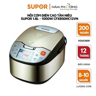 Nồi cơm cao tần Niêu 1.8L Supor CFXB50HC12VN hàng chính hãng bảo hành 12 tháng một đổi một  7 ngày