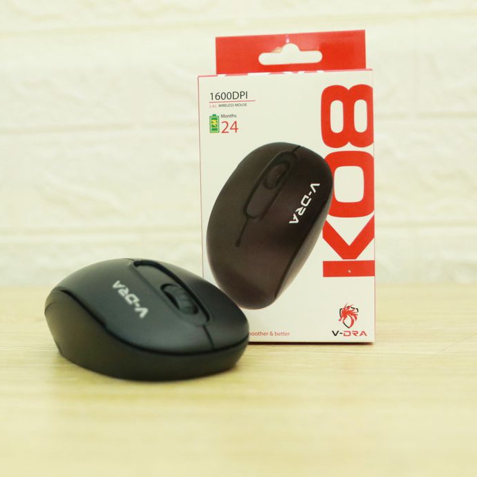 Combo Bàn phím dây mini TIKA kèm Chuột không dây V-DRA K08/K09 | Bảo hành 12 tháng