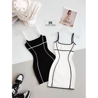 Đầm hai dây body viền xinh dv11