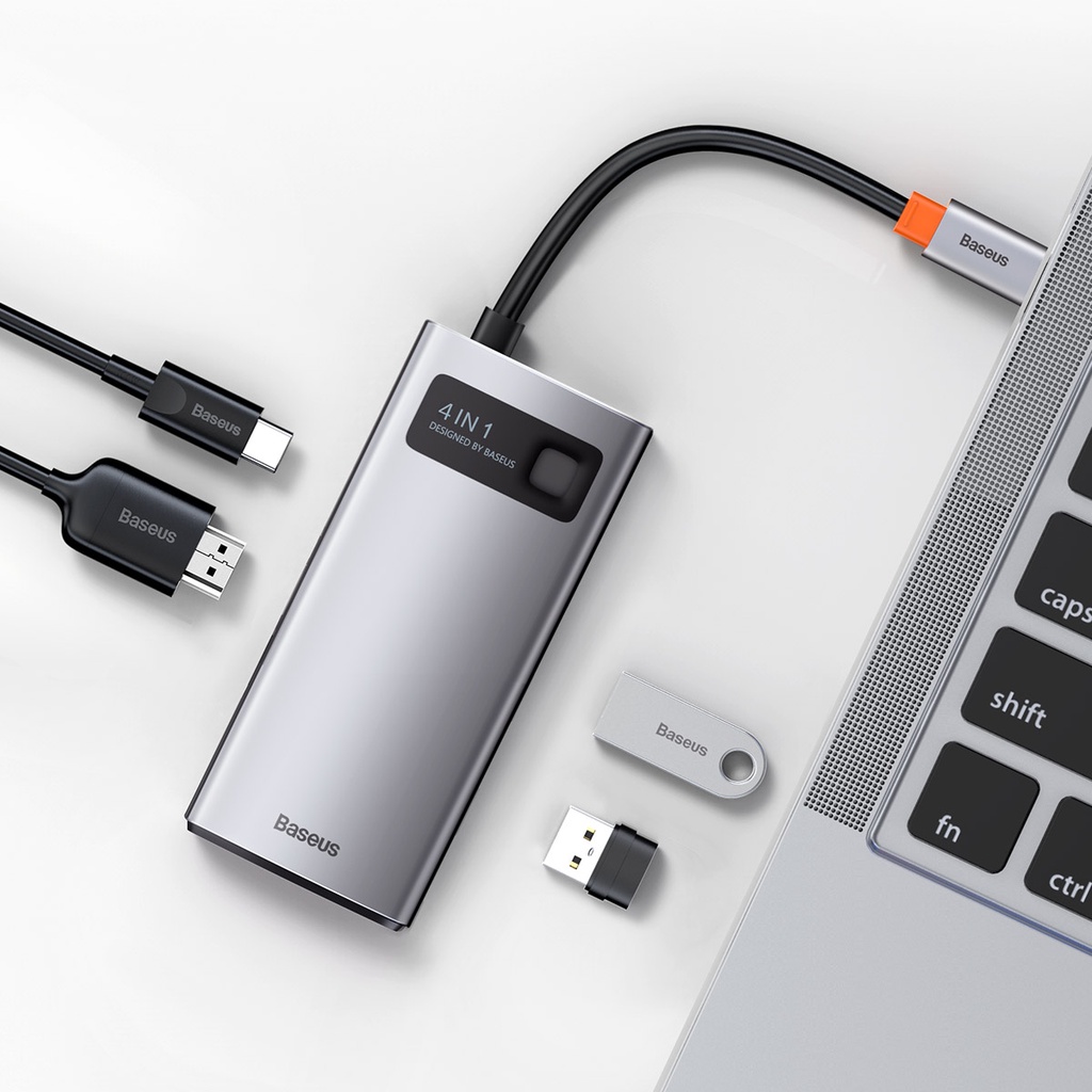 Bộ Chia cổng 4 in 1 Baseus Type-C to HDMI 4k USB 3.0 USB 2.0 PD 100w cho Laptop Macbook