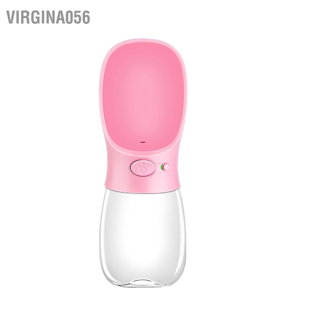 Virgina056 350ml Cốc nước cho thú cưng Rò rỉ Bằng chứng du lịch di động Chai chó mèo Đi bộ ngoài trời đường dài Du