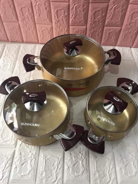 Bộ nồi 3 đáy Sunhouse SH6634