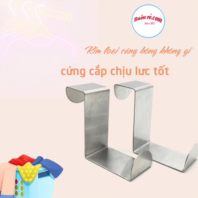 Móc treo đồ cài cửa bằng kim loại hình chữ Z chắc chắn – Buôn Rẻ 01325