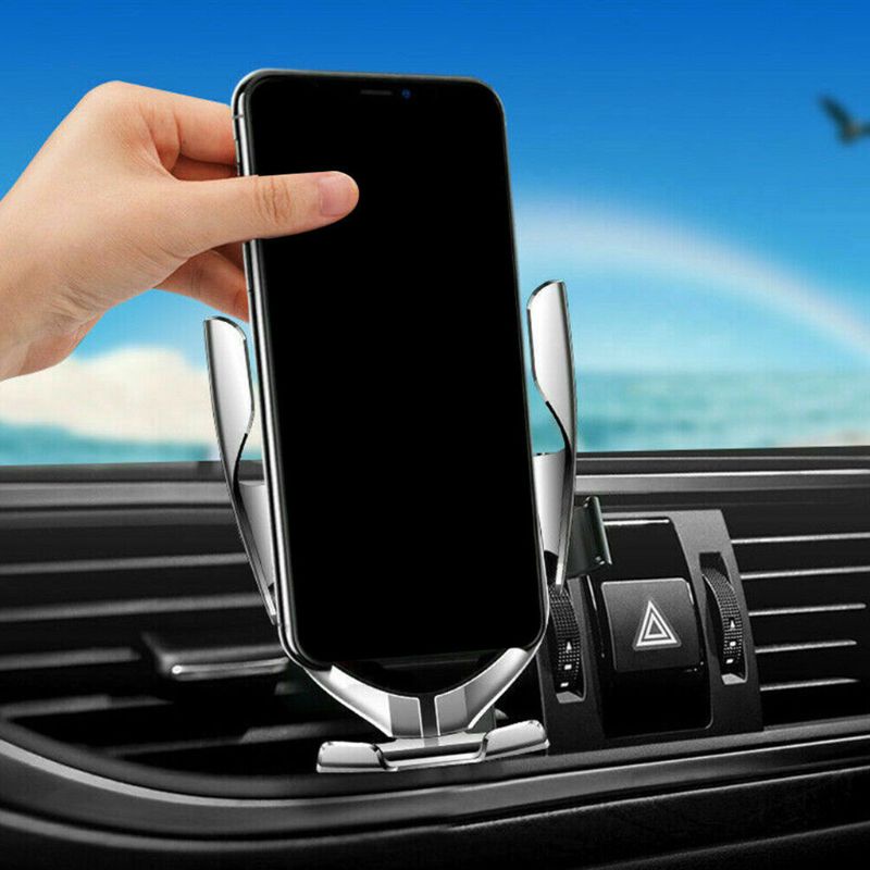 LIDU1  IR Smart Sensor Car Wireless Charger Automatic Clamping 10W Fast Charging Mount for  iPhone samsung Huawei 4 to 6.5 inch