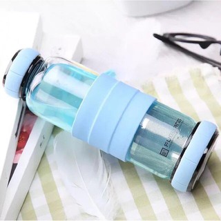 Bình thủy tinh pha trà 420ml bọc silicon