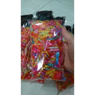 Bịch Thun 100g cột tóc cho bé nhiều màu size trung