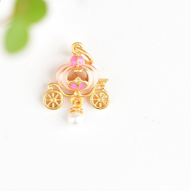 Vòng Đeo Tay Dây Bện Mặt Hạt Ngọc Trai Bí Ngô Nhỏ Tự Làm Màu Sắc Mạnh Mẽ Chống Oxy Hóa Chống Trượt Bảo Vệ Vòng Tay Vàng Method Cổ Điển Bảo Quản Tốt Không Dị Ứng