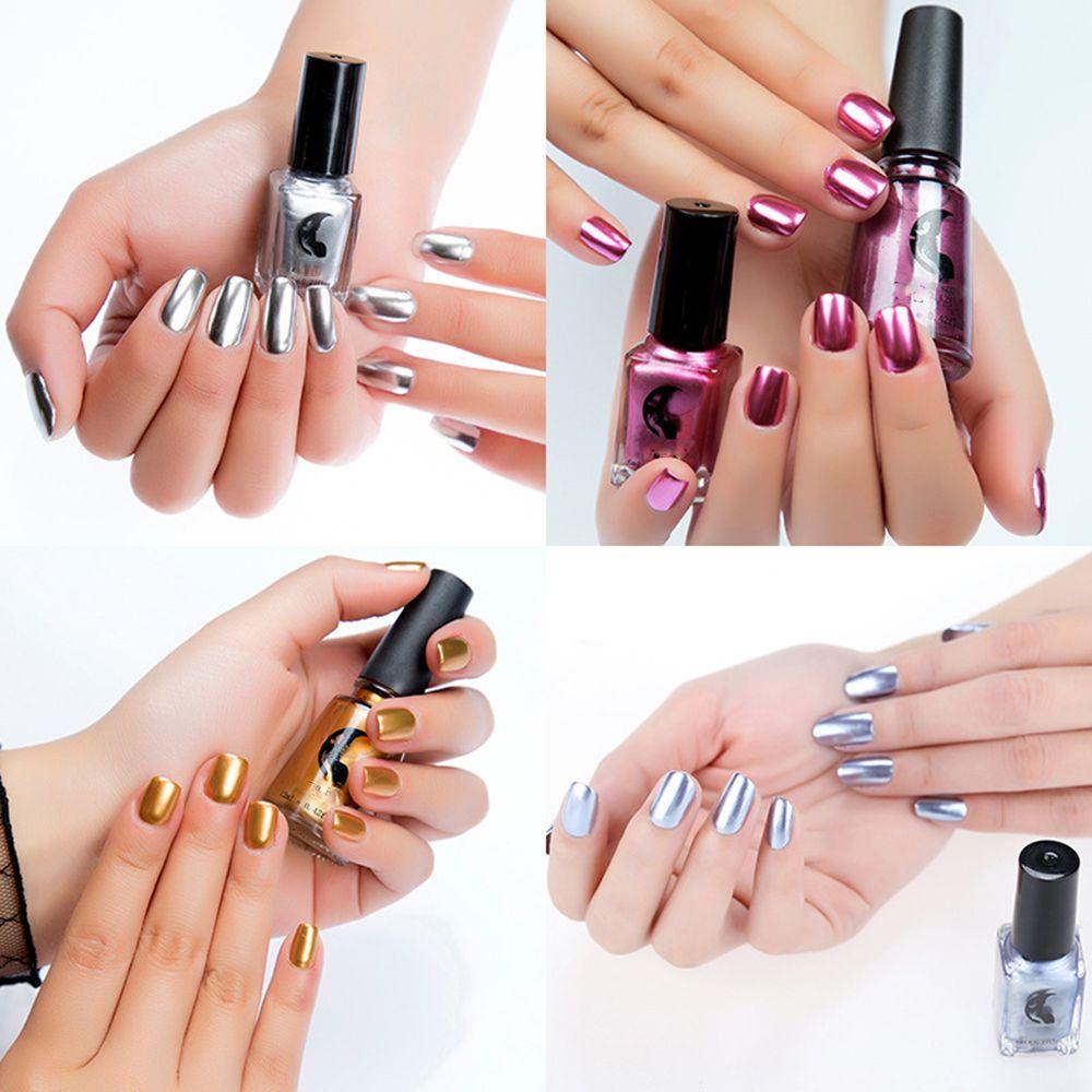 Gương Trang Điểm Kiểu Dáng Sáng Tạo Độc Đáo|Lọ Nước Sơn Móng Tay Tráng Gương Nhiều Màu Sắc Thời Trang