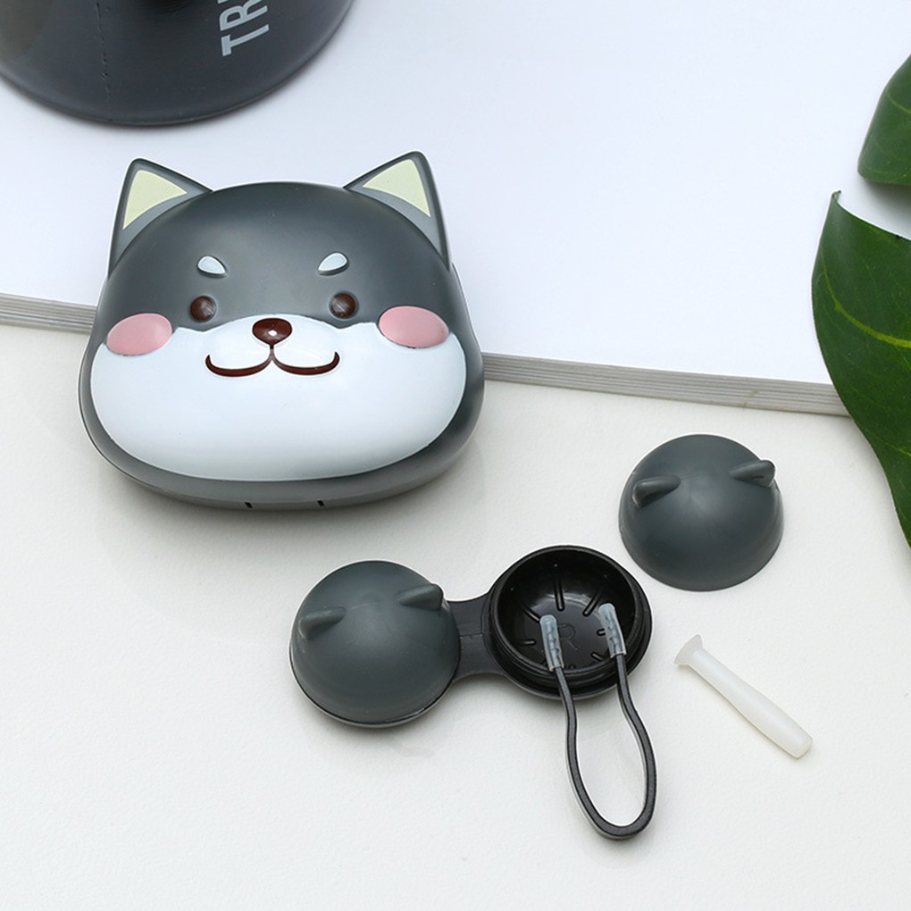 Hộp đựng kính áp tròng có gương kiểu dáng dễ thương