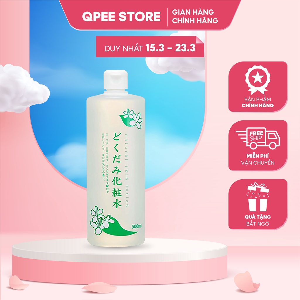 ✅[CHÍNH HÃNG] Nước hoa hồng lotion toner diếp cá Dokudami ngăn ngừa mụn 500ml - QPEE STORE