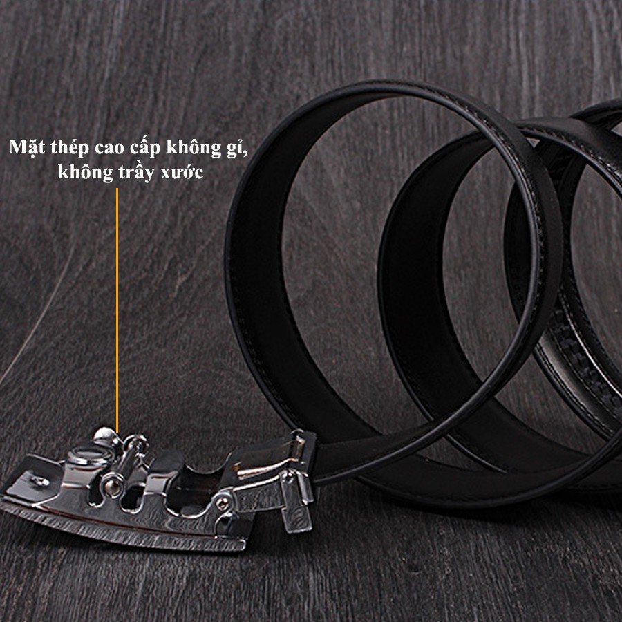 Thắt Lưng Da Hàng Hiệu, Dây Nịt Nam K01, Khóa Kim Loại Tự động, Bản 3,5cm, Phù Hợp Mặc Quần Âu Thời Trang Công Sở
