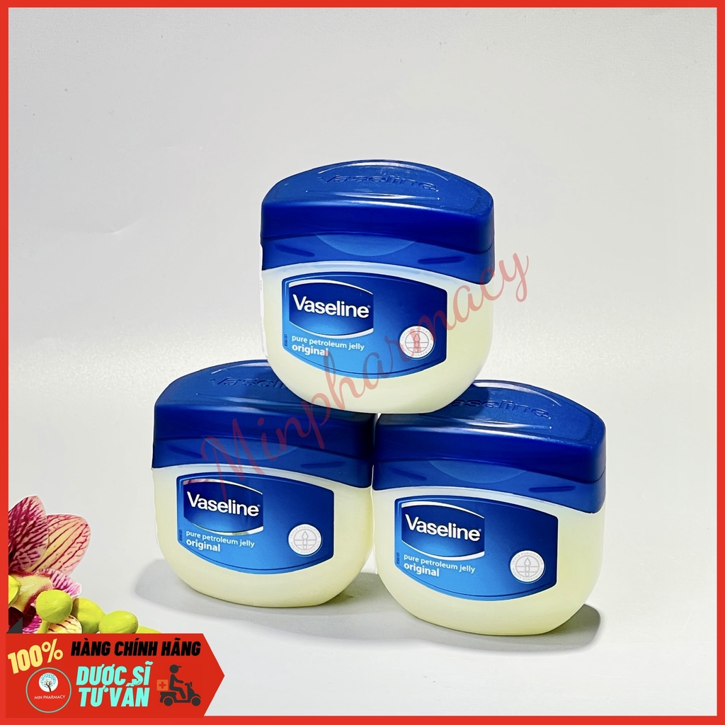 Sáp Dưỡng Ẩm Làm mềm môi Chống khô nứt bong tróc da VASELINE Pure Petroleum Jelly Original - Minpharmacy