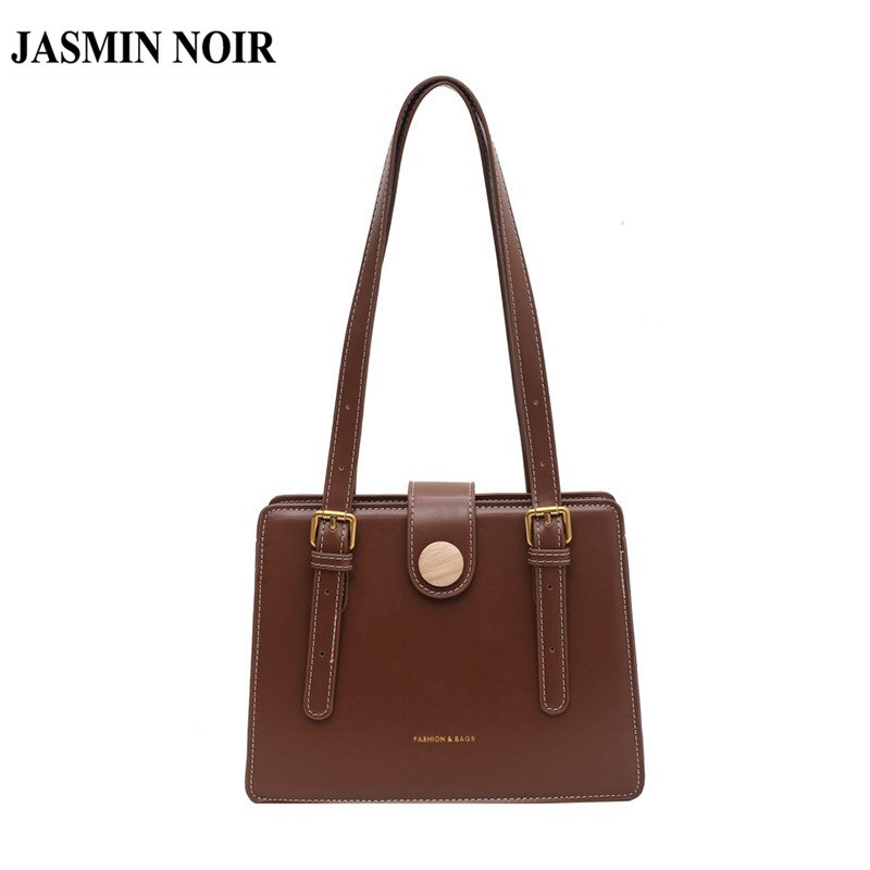 Túi Đeo Vai JASMIN NOIR Bằng Da Pu Vuông Phong Cách Retro Đơn Giản Cho Nữ