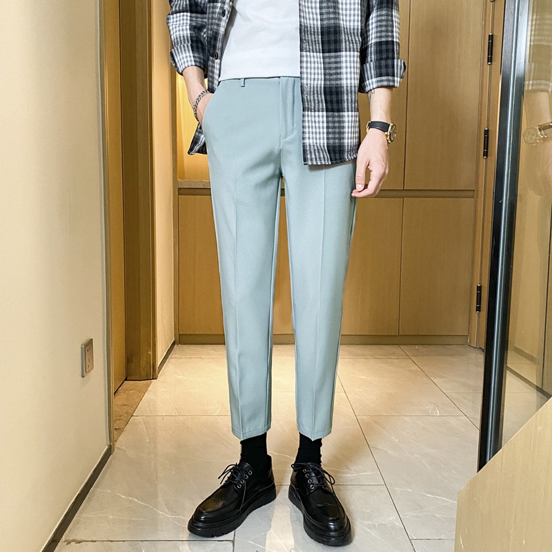 Quần tây nam cao cấp dáng ôm không nhăn xù TCE , quần tây âu nam vải cotton lì chéo hơi co dãn
