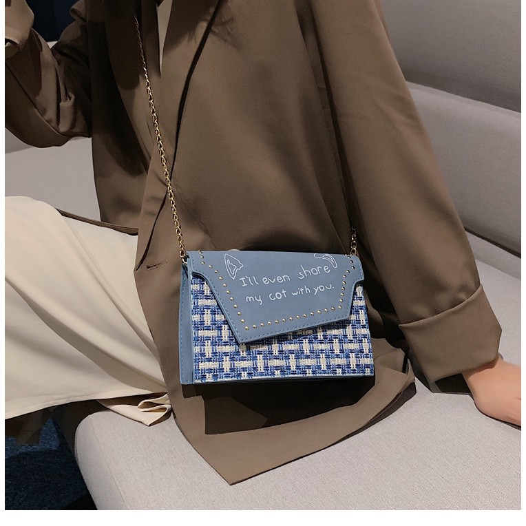 Túi xách thời trang bằng len đan độc đáo sành điệu TX00274