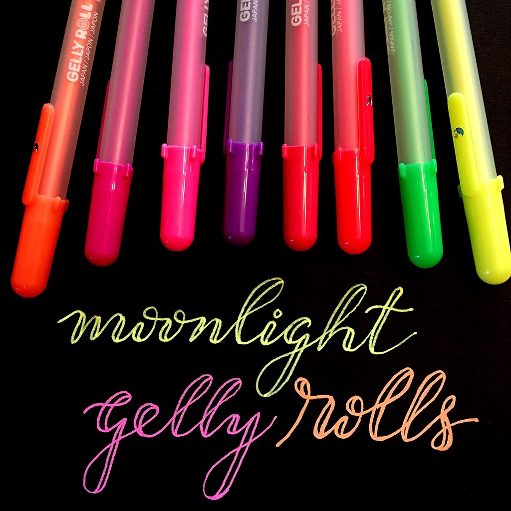 Bút bi Gel dạ quang, mực phát sáng Sakura Gelly Roll MoonLight 10 - Ngòi 0.5mm