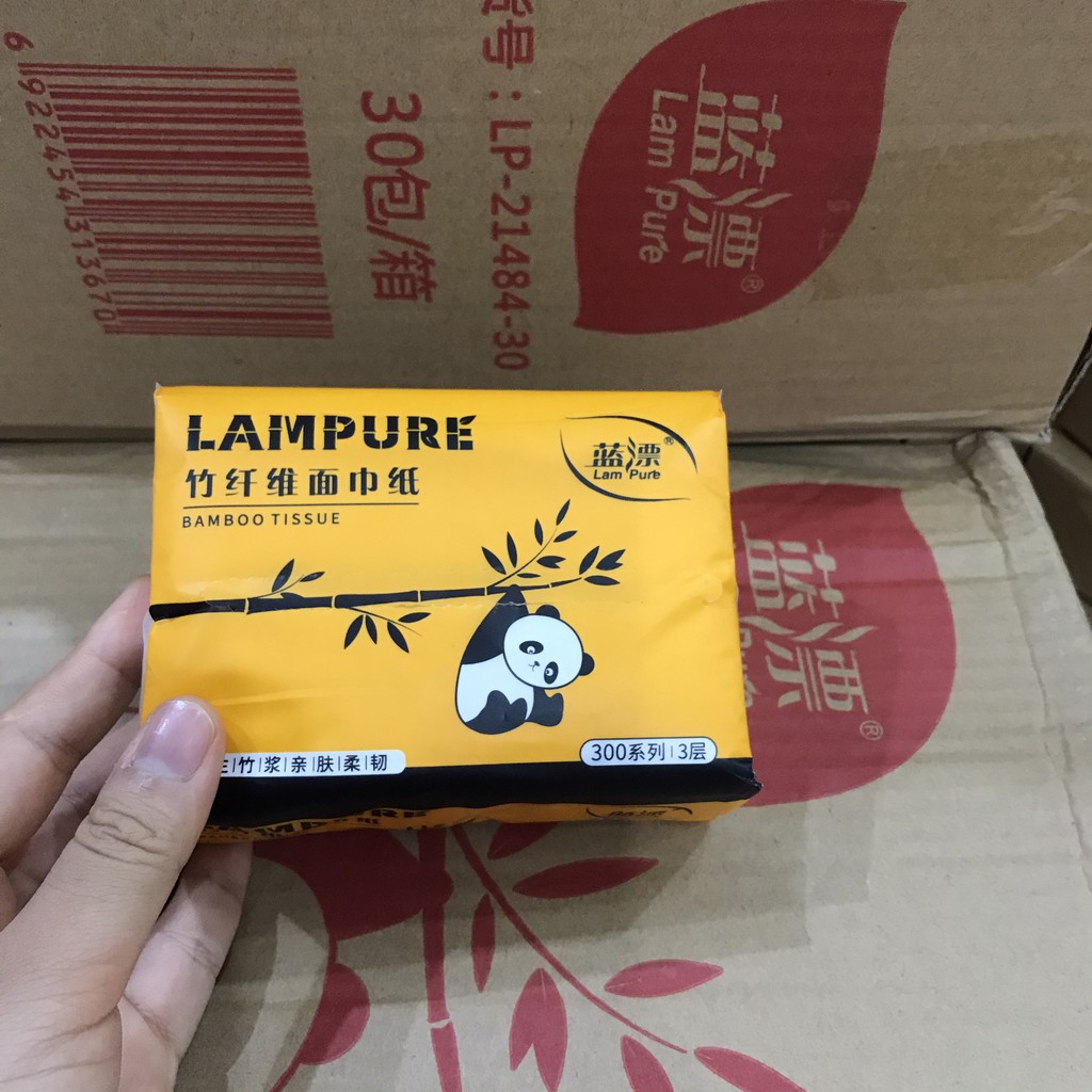 [GÓI LẺ] Giấy ăn gấu trúc sipao siêu dai - Khăn giấy sipao, lampure không chất tẩy, an toàn cho cả gia đình