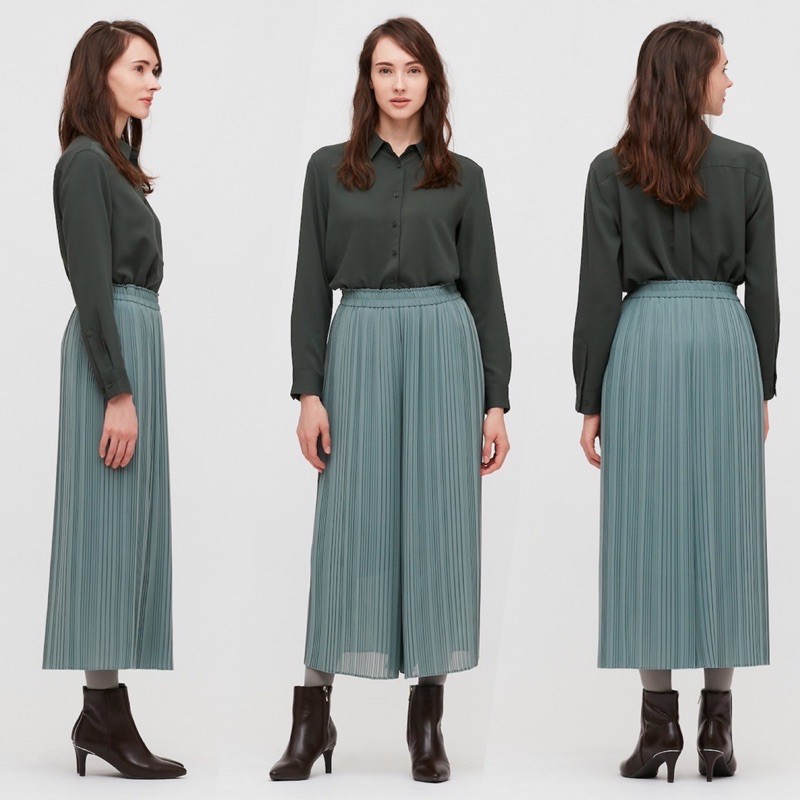 Quần ống rộng xếp ly đầy quyến rũ của UNIQLO - Nhật Bản