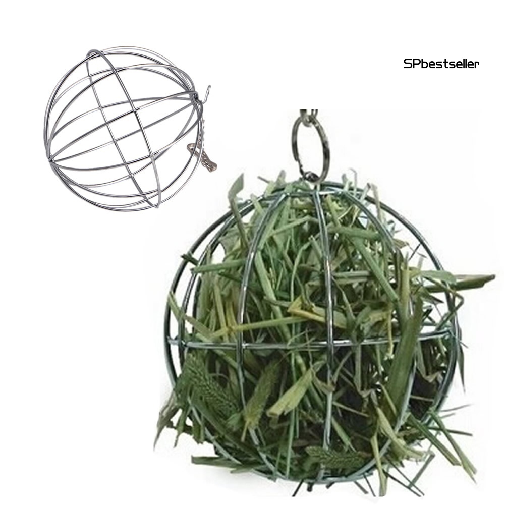 Bóng Đựng Thức Ăn Cho Thỏ Bằng Thép Không Gỉ Có Móc Treo Tiện Dụng