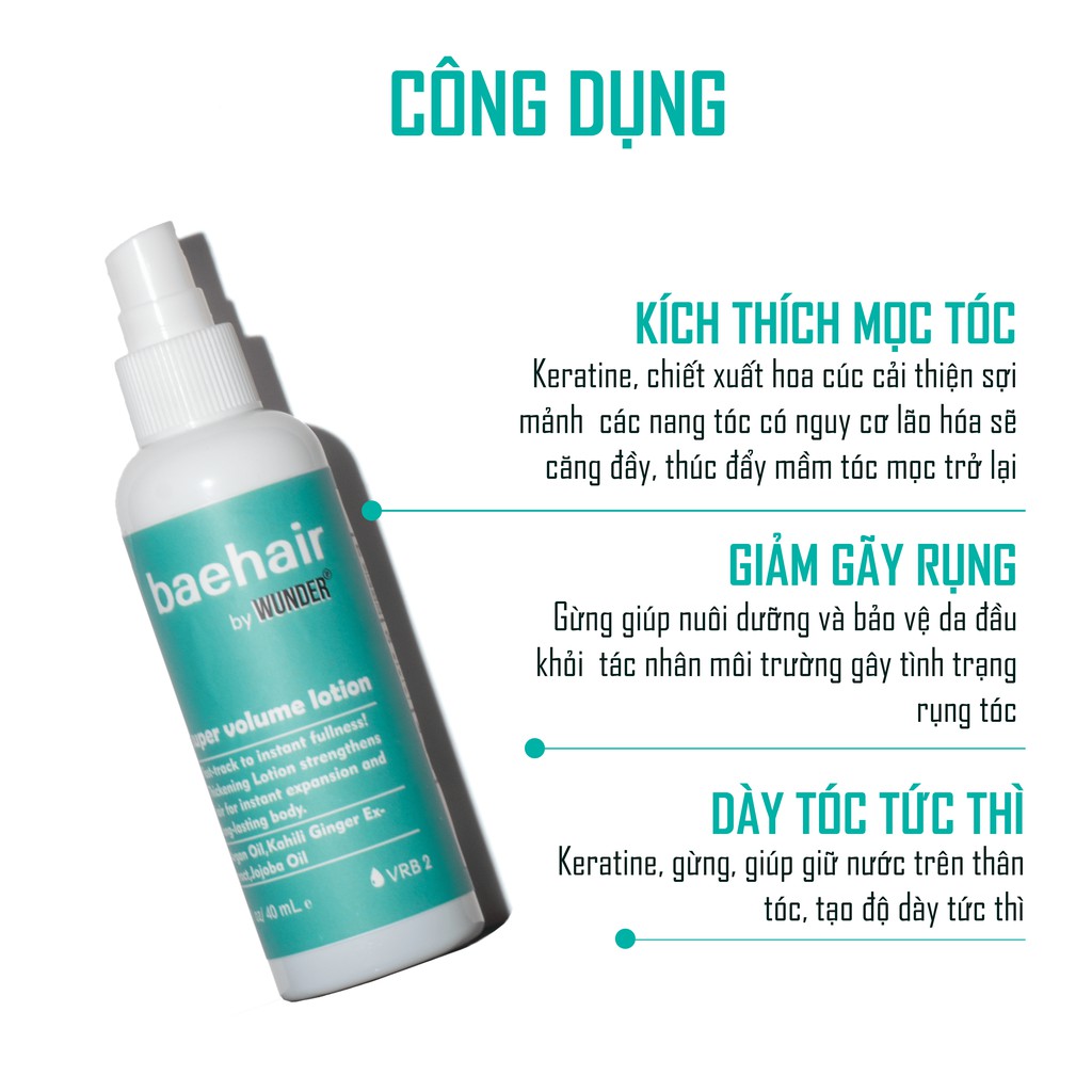 Xịt dưỡng làm dày ngăn ngừa rụng tóc Baehair Super Volume | BigBuy360 - bigbuy360.vn