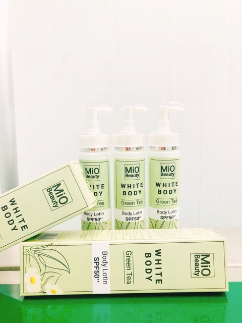 Sale 35% Kem Dưỡng Trắng Da Body Lotion MIO BEAUTY White Body Green Tea 200ml - Chính Hãng Thái Lan