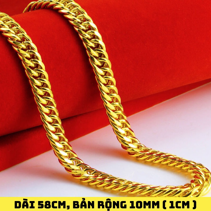 Dây chuyền nam vòng cổ Xích Trơn Thời Trang Basic nam nữ unisex Titan mạ vàng đẹp không gỉ - Xích Trơn bản rộng 10mm.