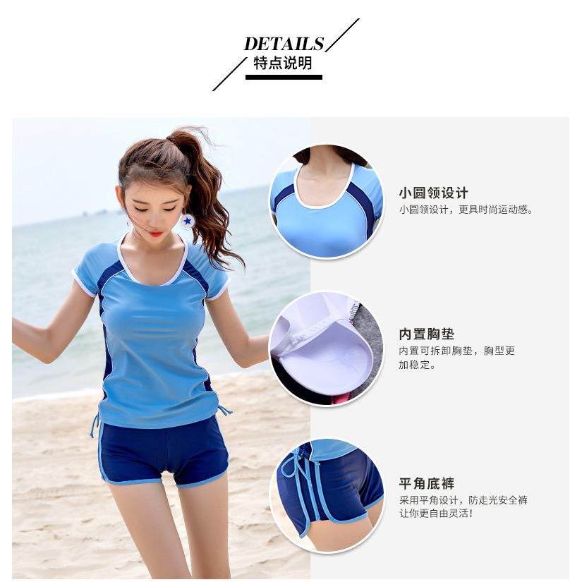 Bộ đồ bơi thun lạnh kiểu dáng sport