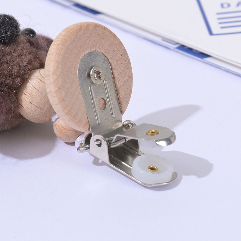 Giá Đỡ Núm Vú Giả Xỏ Hạt Bằng Gỗ + Gấu Koala Thiết Thực