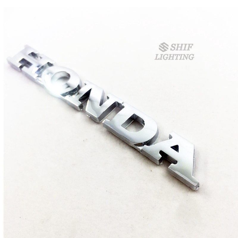 1 X ABS Chrome Honda Logo Auto Car Side Fender Rear Trunk Emblem Badge Sticker Replacement For Honda