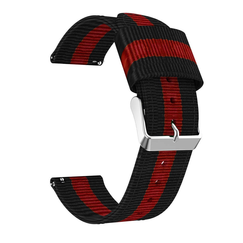 Dây đeo đồng hồ bằng nylon in họa tiết kẻ sọc cho Samsung galaxy Active 2 40mm 44mm Active 2 20mm