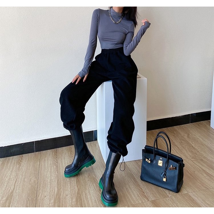 Quần jogger nỉ nữ Mora Pants QJG002 thiết kế dây rút điều chỉnh ống quần, chất liệu dày dặn - Uni By Heart