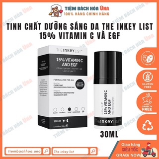 Tinh chất dưỡng sáng da The Inkey List 15% Vitamin C + Serum EGF