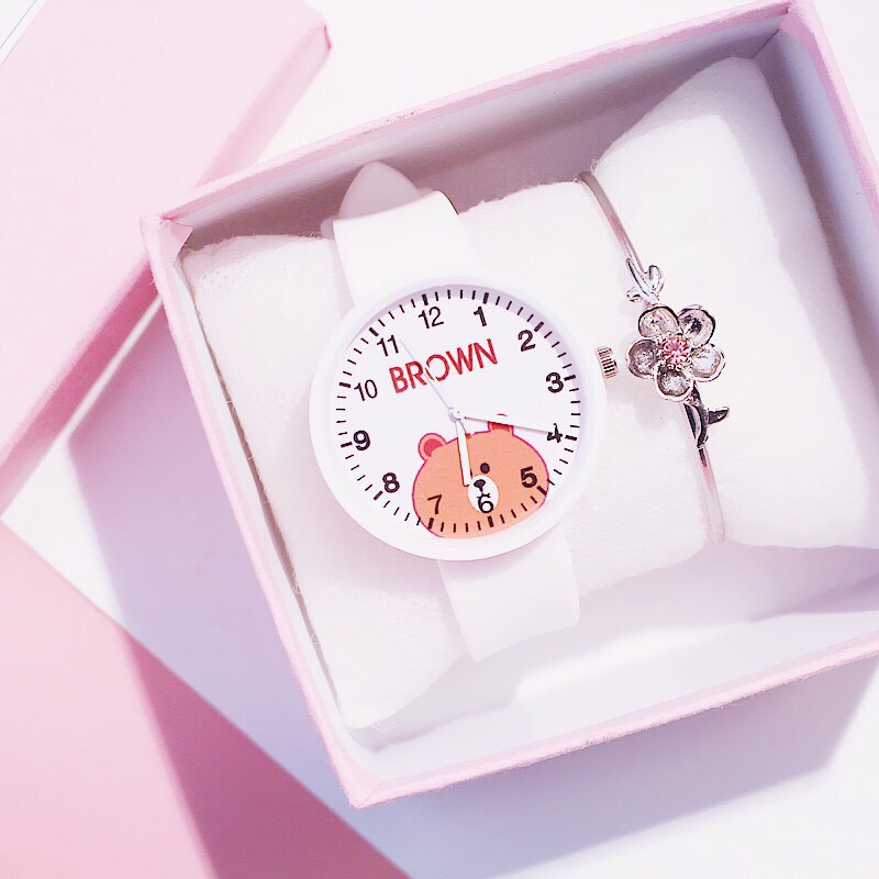 Đồng hồ thời trang nam nữ Candycat Gấu Brown dây silicon siêu ngộ nghĩnh K560 | BigBuy360 - bigbuy360.vn