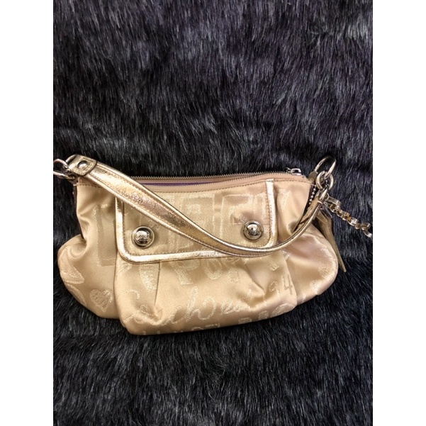 💚 đeo vai, kẹp nách màu vàng phối da ánh kim hiệu của Co.a.ch•