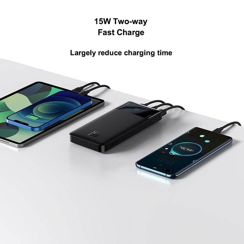 Pin sạc dự phòng Baseus Bipow Digital Display Power Bank (15W / 20W, USB*2+Type C , LED Display, 2 Way Fast charge)